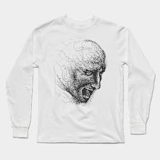 🖋️🎨 Embodied Threads: A Man's Journey Illustrated in Ink  🧵🌟 Long Sleeve T-Shirt